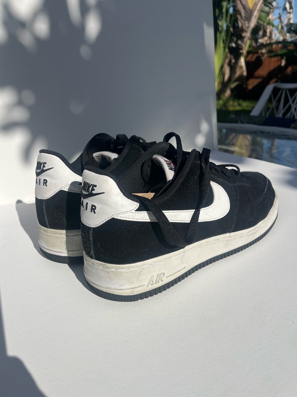 Nike Air Force 1 Low Black White Suede Men’s Size 10.5 820266-015 AF1